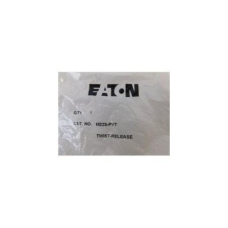 Eaton Pushbuttons Twist-to-Release Emergency Stop Operator Black Non-Illuminated M22S-PVT